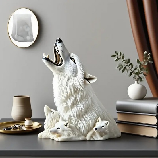 YY5965 Kurt Başlı Biblo Mum Silikon Kalıp